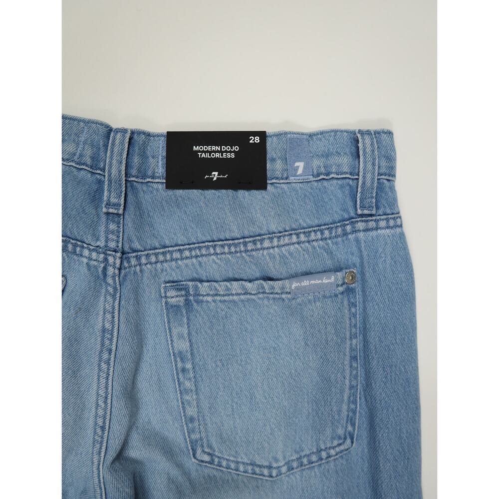 70s Inspired Wide Leg Jeans 7 For All Mankind Modern Dojo Tailorless Boho NWT 28 - Picture 5 of 16